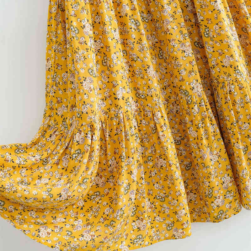 Sweet Women Soft Cotton Square Collar Dress Summer Fashion Ladies Beach Style Female One-shoulder Printed 210515