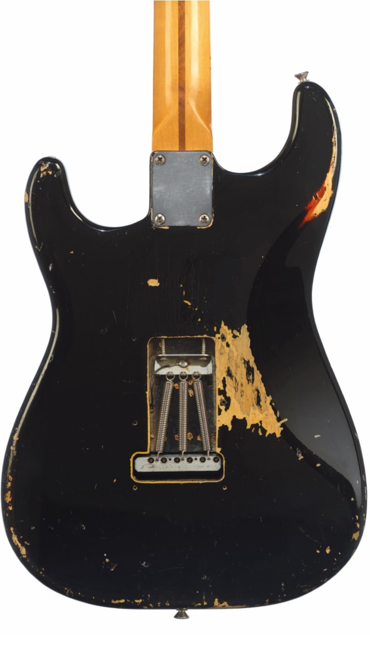 Rare David Gilmour Heavy Relic Black Strat Electric Guitar Tremolo Bridge & Whammy Bar, Vintage Tuners, Chrome hardware, Yellow Aged Neck
Rare David Gilmour Heavy Relic Black Strat Electric Guitar Tremolo Bridge & Whammy Bar, Vintage Tuners, Chrome hardware, Yellow Aged Neck