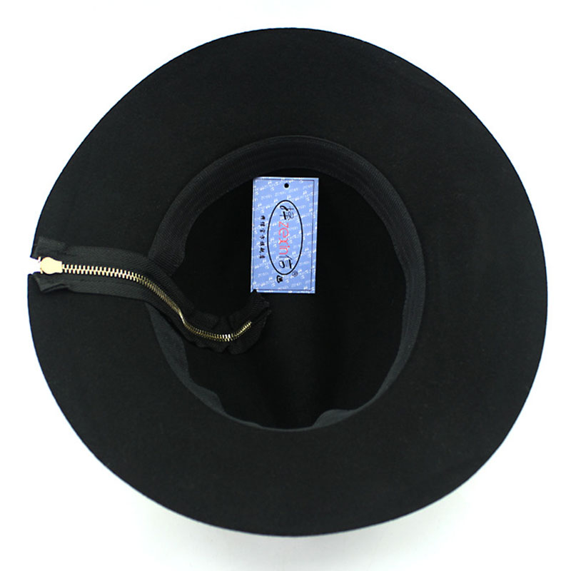 Cool Black Zipper Fedora Vintage Women Ladies Floppy Wide Brim Wool Felt Fedora Cloche Hat Capg, C1 
Cool Black Zipper Fedora Vintage Women Ladies Floppy Wide Brim Wool Felt Fedora Cloche Hat Capg, C1