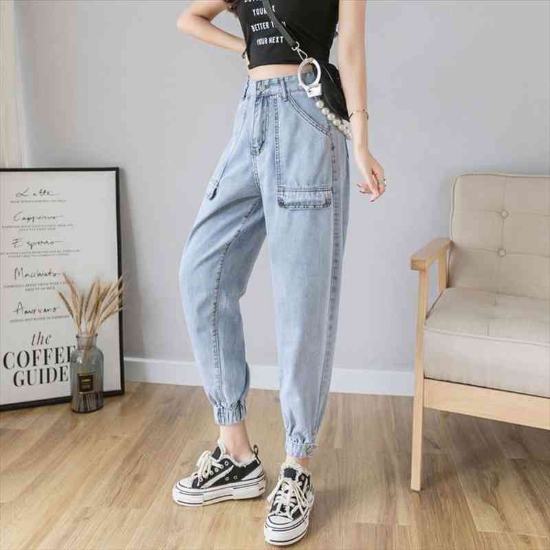 Harlan Jeans Womens Summer Loose Korean Slim Student Thin Capri Womens Jeans Patchwork Baggy Ankle Banded Pants, Blue
Harlan Jeans Womens Summer Loose Korean Slim Student Thin Capri Womens Jeans Patchwork Baggy Ankle Banded Pants, Blue