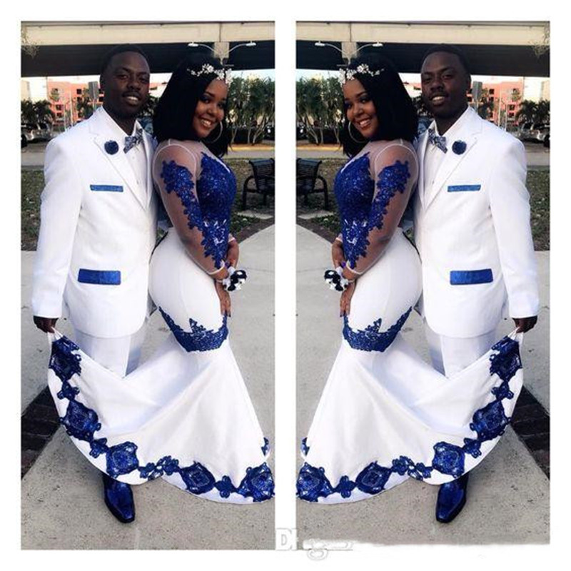 White Satin Royal Blue Lace Aso Ebi African Prom Dresses Long Illusion Sleeves Applique Evening Formal Gowns Pageant Celebrity Dress, Light purple
White Satin Royal Blue Lace Aso Ebi African Prom Dresses Long Illusion Sleeves Applique Evening Formal Gowns Pageant Celebrity Dress, Light purple
