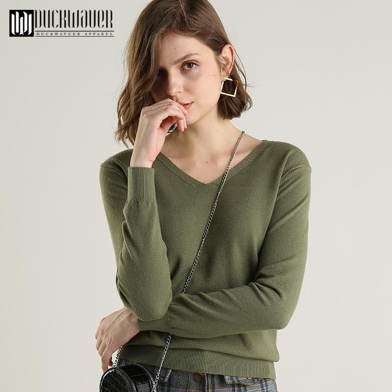 Women's Sweaters Duckwaver Spring Soft Sweater Women Jumper V Neck Slim Elasticity Knitted Pullover Female Long Sleeve Autumn Basic Knitwear, White
Women's Sweaters Duckwaver Spring Soft Sweater Women Jumper V Neck Slim Elasticity Knitted Pullover Female Long Sleeve Autumn Basic Knitwear, White