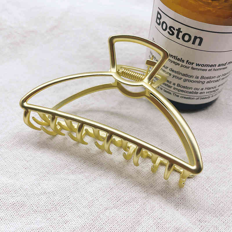 Hair Accessories Jewelry Semicircle Simple Metal Grab Clip Women's Headdress Bath Shark Hoop Large Wind