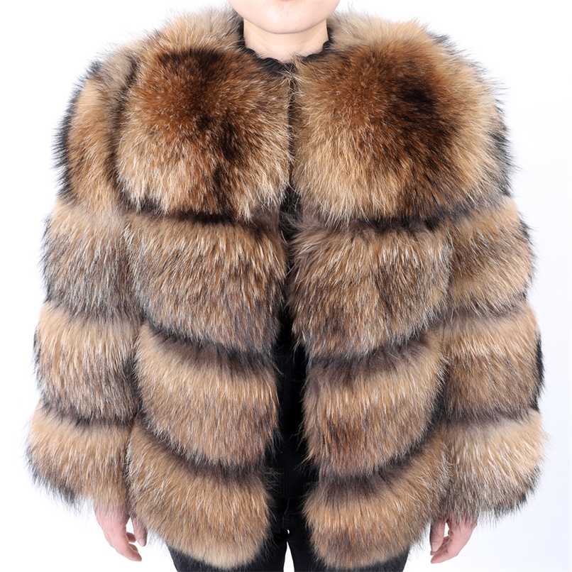 Maomaokong winter style Jacket women's thick fur coat Real raccoon fur jacket High quality raccoon fur coat round neck Warm 211019, Coat 50cm-2
Maomaokong winter style Jacket women's thick fur coat Real raccoon fur jacket High quality raccoon fur coat round neck Warm 211019, Coat 50cm-2