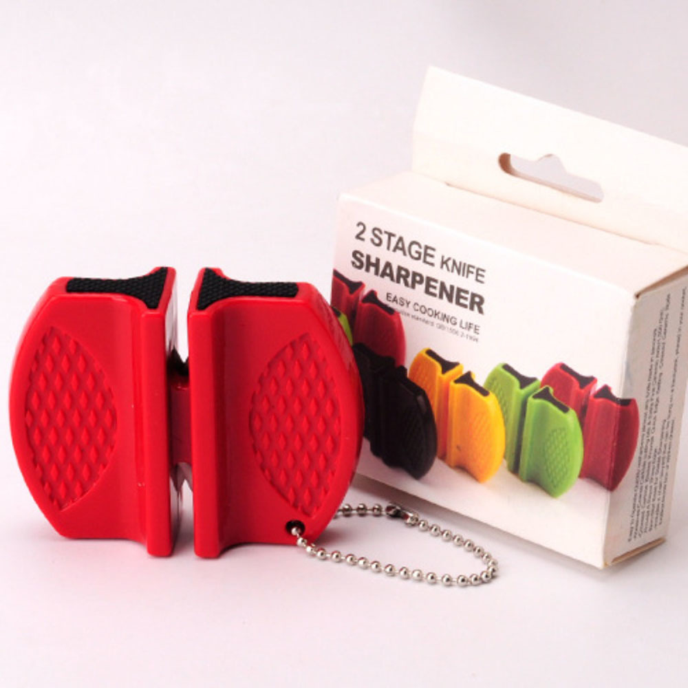 Portable quick knife sharpener - double headed mini outdoor - butterfly double headed Perfect for sharpening various knives