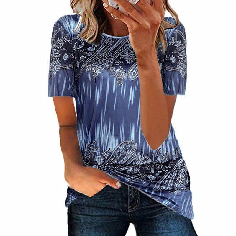 Women' T-Shirt Summer Women T Shirt Digital Print Short Sleeve Fashion Tops O Neck Casual Tees Female Loose 2021, Blue
Women' T-Shirt Summer Women T Shirt Digital Print Short Sleeve Fashion Tops O Neck Casual Tees Female Loose 2021, Blue