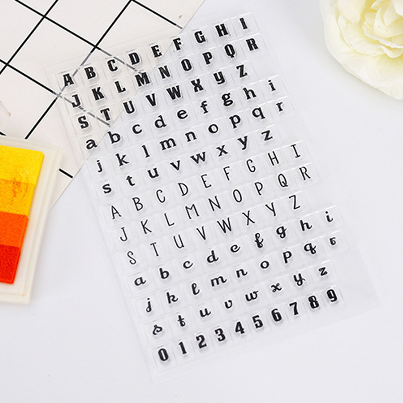 Transparent Silicone Stamp DIY Scrapbooking English Alphabet Series Clear Stamp Seal Photo Album Decor