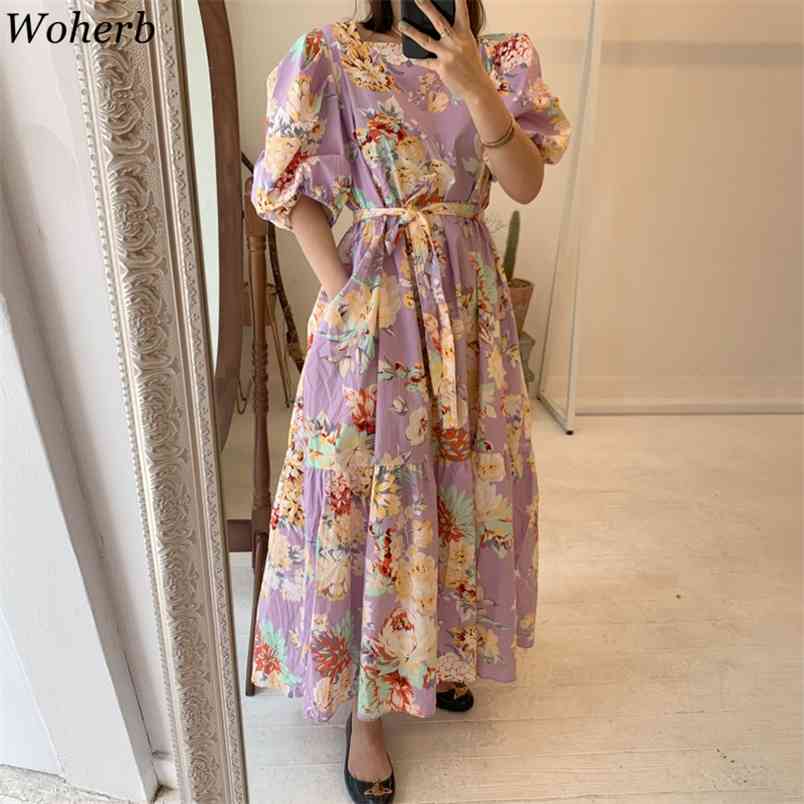 Robe Femme Streetwear Floral Printed Dress Short Puff Sleeve Vintage Vestidos Lady Summer Chic Slim Long Dresses 210519, Purple
Robe Femme Streetwear Floral Printed Dress Short Puff Sleeve Vintage Vestidos Lady Summer Chic Slim Long Dresses 210519, Purple
