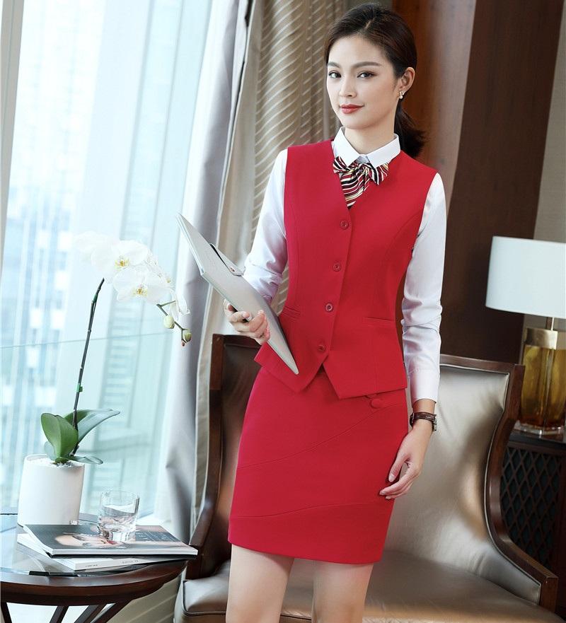 Women' Suits & Blazers Formal Women Business With Skirt And Top Sets Work Wear Ladies Red Vest Waistcoat Office Uniforms Styles, Black
Women' Suits & Blazers Formal Women Business With Skirt And Top Sets Work Wear Ladies Red Vest Waistcoat Office Uniforms Styles, Black