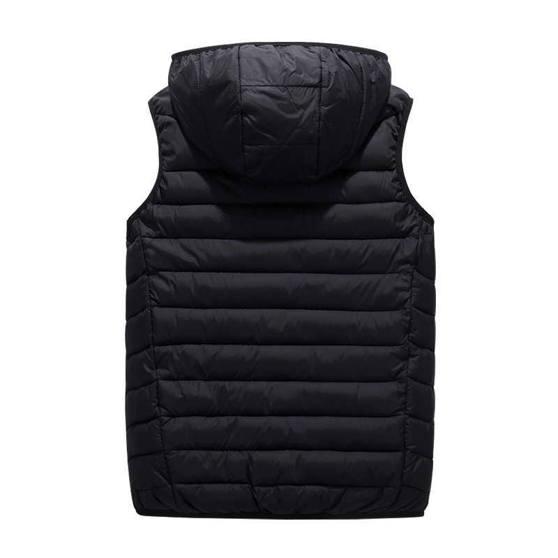 Women's Loose Winter Vest Solid Hooded Zipper Pockets Ladies Coats Casual Sleeveless Jackets Waistcoat for Female Fashion 210819