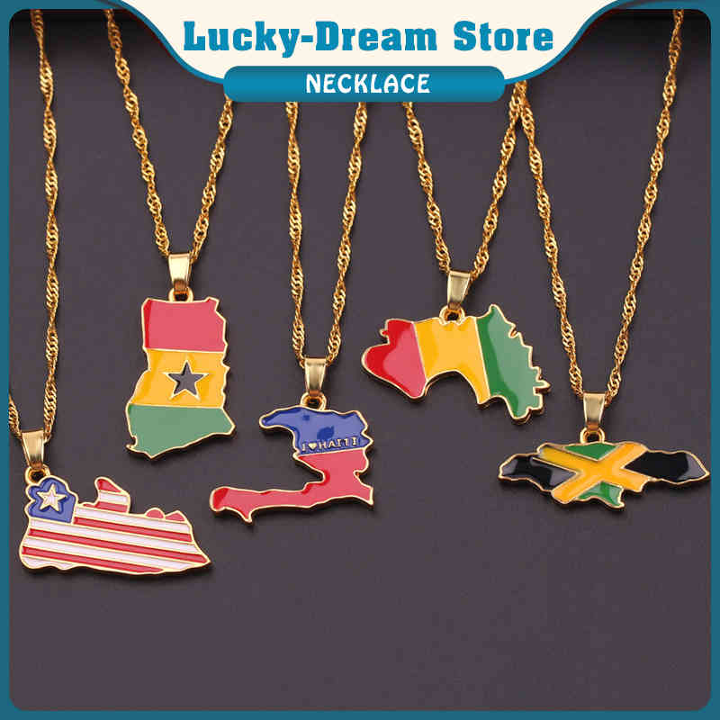 yutong Fashion Map the necklace Africa Nigeria Dominica Ghana Jamaica Guinea South Africa Australia Enamel Flag Map Necklace For Women, Silver
yutong Fashion Map the necklace Africa Nigeria Dominica Ghana Jamaica Guinea South Africa Australia Enamel Flag Map Necklace For Women, Silver