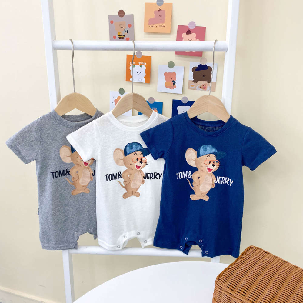 Baby Siamese summer short sleeve baby clothes cute super thin ha born for going out, White
Baby Siamese summer short sleeve baby clothes cute super thin ha born for going out, White