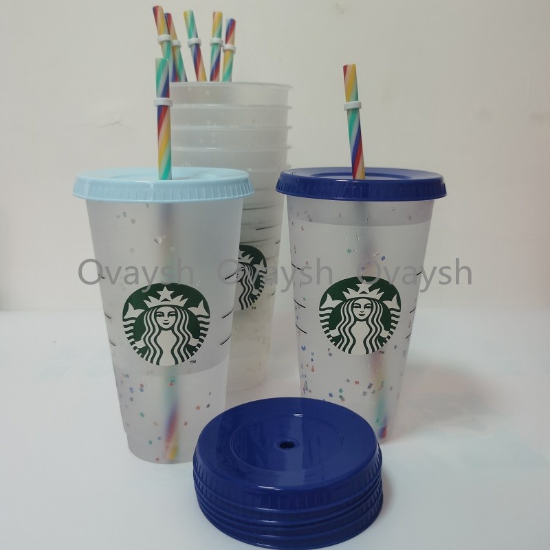 24OZ/710ml Starbucks Rainbow Plastic Tumbler Reusable Clear Drinking Flat Bottom Cup Pillar Shape Lid Straw Mug Bardian
24OZ/710ml Starbucks Rainbow Plastic Tumbler Reusable Clear Drinking Flat Bottom Cup Pillar Shape Lid Straw Mug Bardian