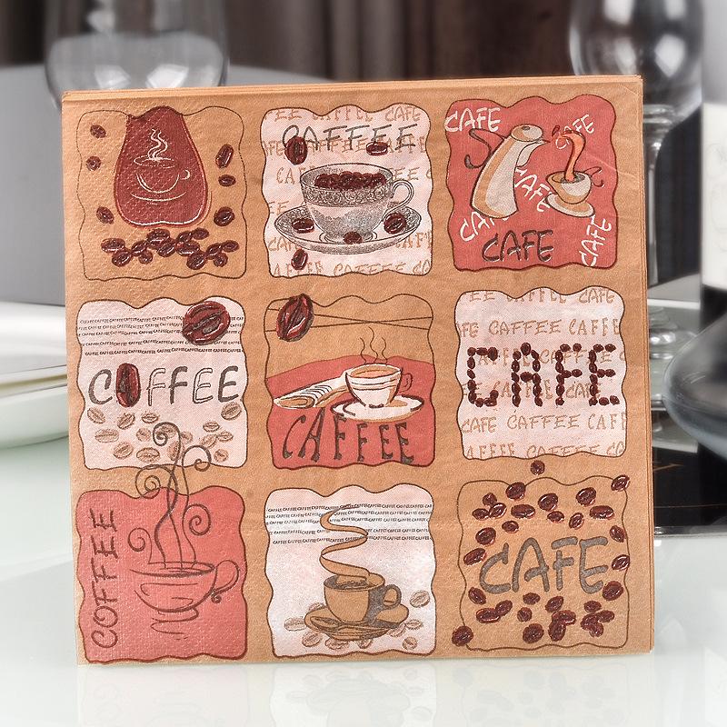 60sheet Disposable Napkin Coffee Pattern Colored Western Restaurant Towel Placemat Wholesale Lots Bulk Kitchen Paper
60sheet Disposable Napkin Coffee Pattern Colored Western Restaurant Towel Placemat Wholesale Lots Bulk Kitchen Paper