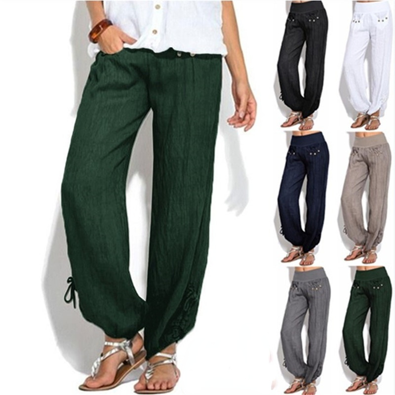 Women's Pants Leisure Loose Button Decorative Low Waist Wide Leg Pants S-5x Spot, Black;white
Women's Pants Leisure Loose Button Decorative Low Waist Wide Leg Pants S-5x Spot, Black;white