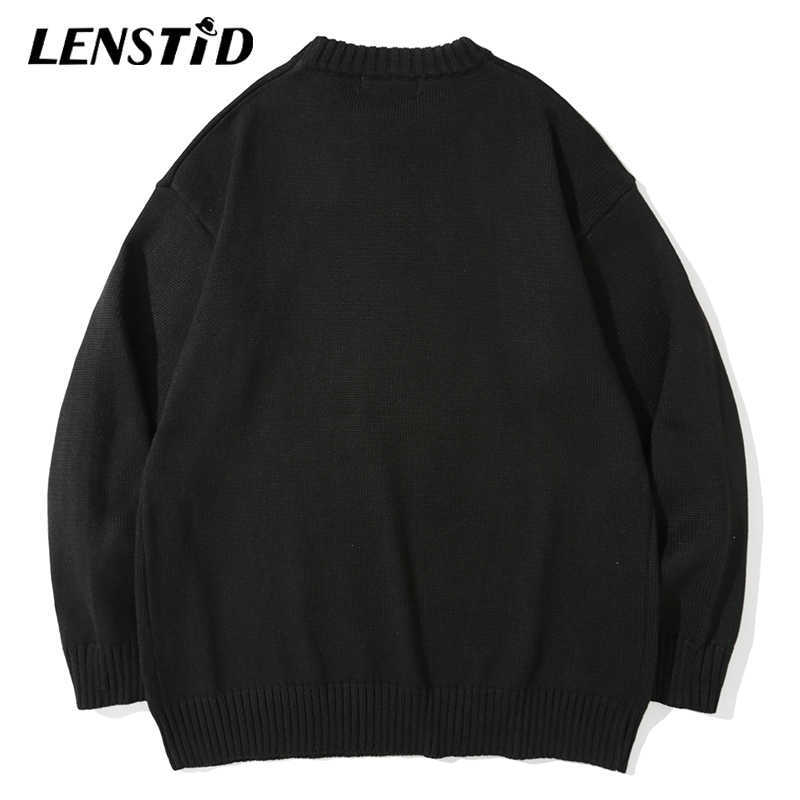 LENSTID Men Hip Hop Knitted Jumper Sweaters People Heart Print Streetwear Harajuku Autumn Oversize Casual Fashion Pullovers 211008