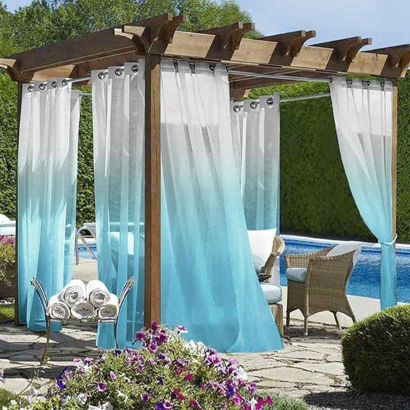 Curtain & Drapes Gradient Color Outdoor Porch Gazebo Sheer Curtains Grommet Top Voile Tulle For Living Room Modern El Decoration, Green
Curtain & Drapes Gradient Color Outdoor Porch Gazebo Sheer Curtains Grommet Top Voile Tulle For Living Room Modern El Decoration, Green