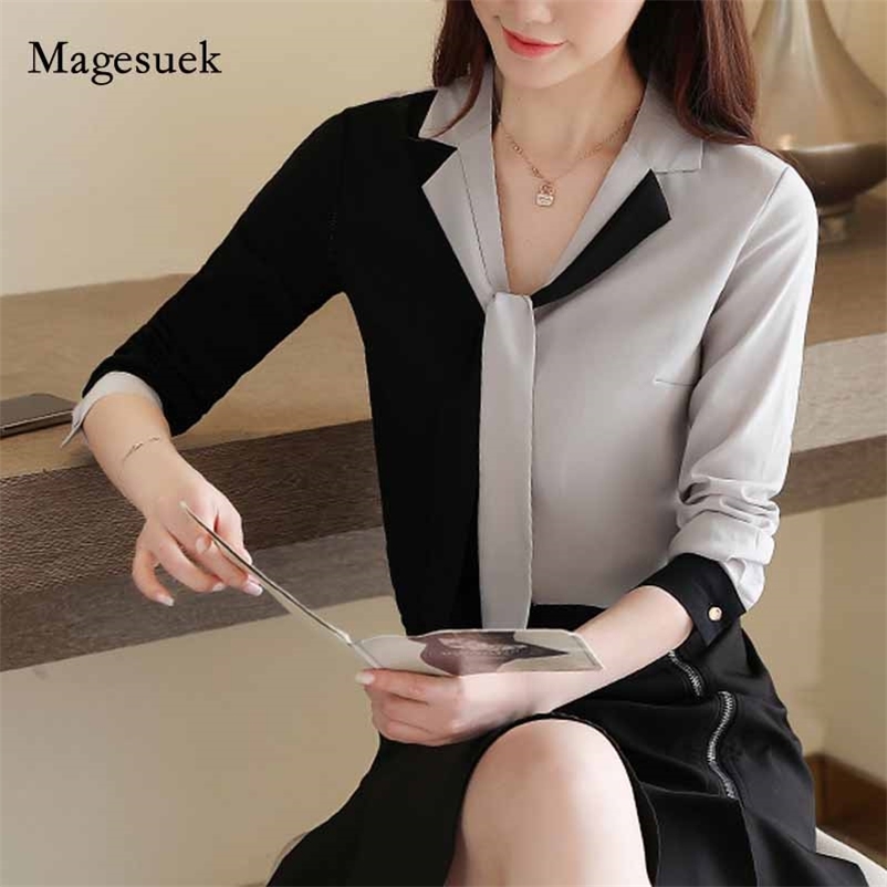 Elegant V-neck Shirt and Tops Casual Long Sleeve Chiffon Blouse Spring Women Clothes Fashion Korean Clothing Blusas 8472 50 210518, Gray
Elegant V-neck Shirt and Tops Casual Long Sleeve Chiffon Blouse Spring Women Clothes Fashion Korean Clothing Blusas 8472 50 210518, Gray
