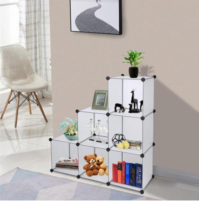 2022 Boxes & Bins Cube Storage 6-Cube Organizer Shelves Cubes DIY Closet Cabinet White Organization