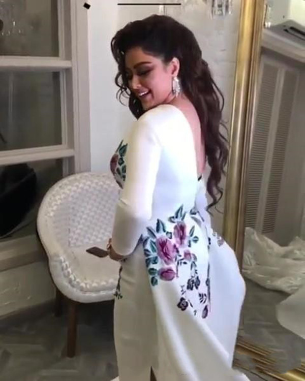 Long Sleeve Arabic Dubai Mermaid Evening Dresses 2022 Floral Embroidery Appliques Plus Size Prom Formal Dress with Overskirt