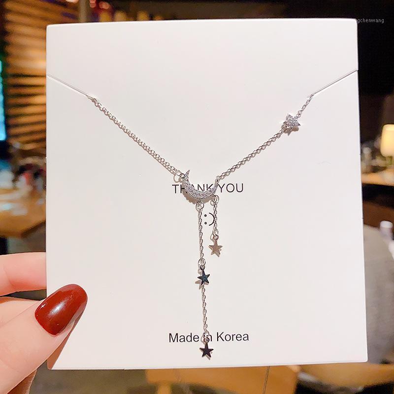 Chains Titanium Steel Micro Rhinestone Moon Necklace Tassel Clavicle Chain Female Simple Curved Pendant
Chains Titanium Steel Micro Rhinestone Moon Necklace Tassel Clavicle Chain Female Simple Curved Pendant