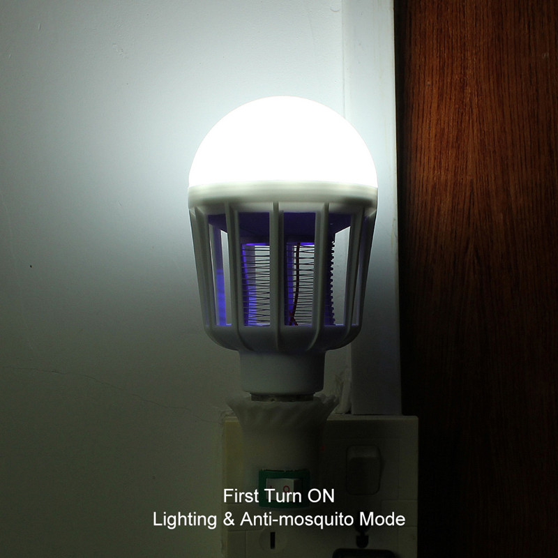AC 220V Electronic Mosquito Killer Lamp E27 9W LED Light Bulbs Home Lighting Bedroom anti-mosquito lights