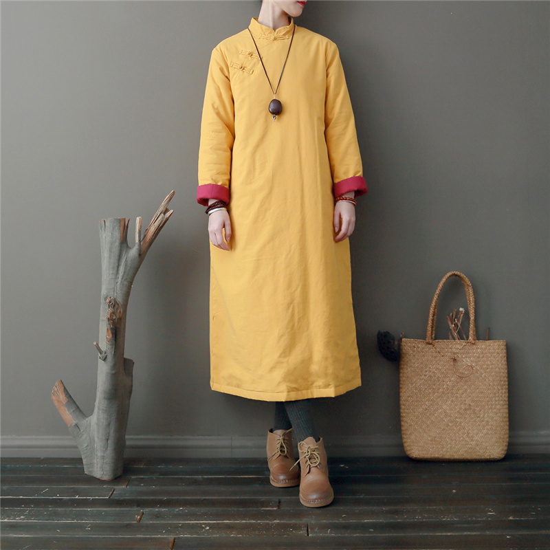 Johnature Winter Chinese Style Thick Robes Women Parkas Vintage Cotton Linen Coats Stand Warm Solid Color Women Parkas 210521, Navy blue
Johnature Winter Chinese Style Thick Robes Women Parkas Vintage Cotton Linen Coats Stand Warm Solid Color Women Parkas 210521, Navy blue