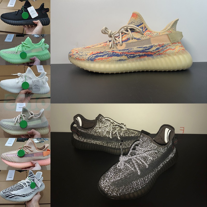 

adidas yeezy boost 350 3M V2 Running Shoes Mono Ice Bosts sneakers oat rock ash blue light cinder zyon zebra black static sports trainers yeesy yezzy kanye west yessy, 15-marsh reflective