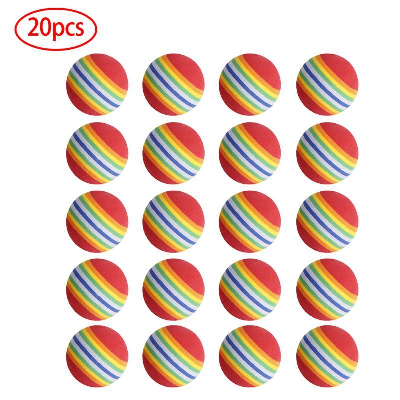 Golf Balls 20Pcs 42mm EVA Foam Soft Rainbow Stripe Training Swing Club Beginner Practice Aids Ball Indoor
Golf Balls 20Pcs 42mm EVA Foam Soft Rainbow Stripe Training Swing Club Beginner Practice Aids Ball Indoor