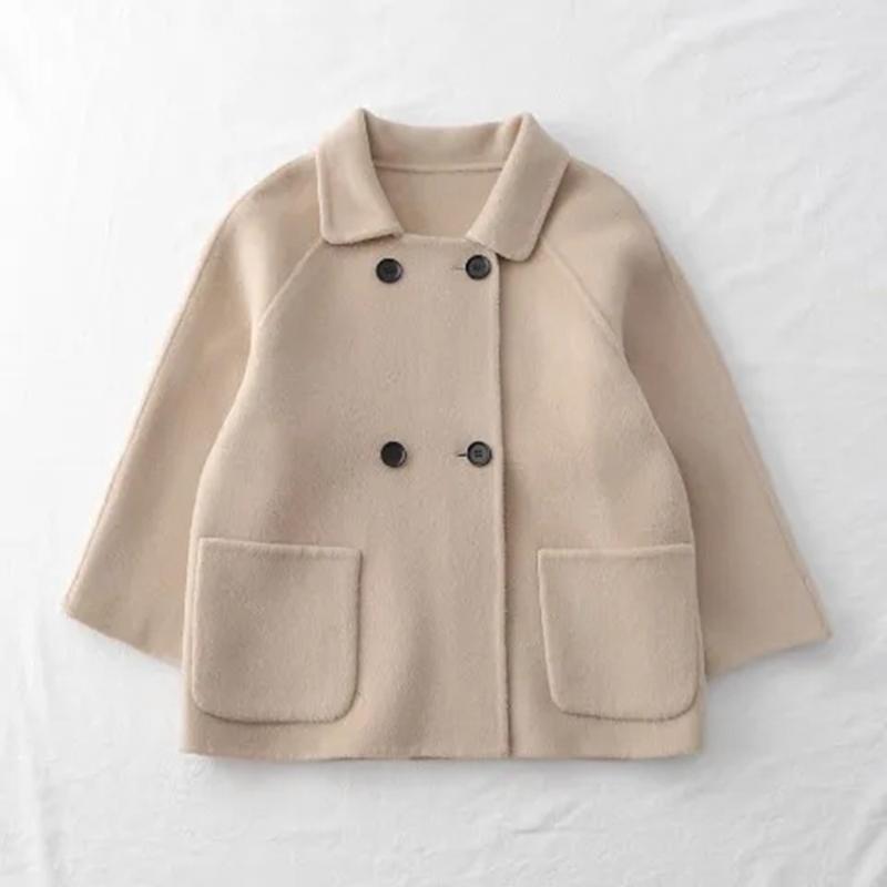 Jackets 3-14 Years Unisex Kids Double Breasted Woolen Jacket For Girls And Boys Turn Down Collar Long Sleeve Children's Outwear Coat 12, Beige
Jackets 3-14 Years Unisex Kids Double Breasted Woolen Jacket For Girls And Boys Turn Down Collar Long Sleeve Children's Outwear Coat 12, Beige
