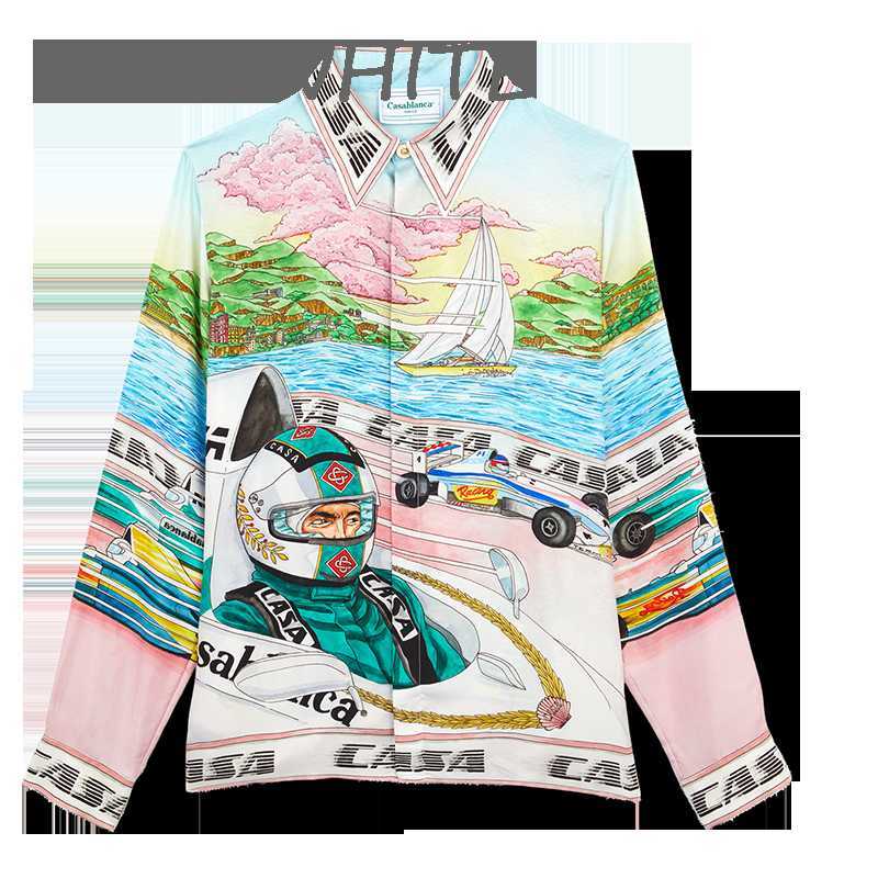 Casablanca 21ss racing print Sicilian sailboat coast men' and women' Hawaiian Long Sleeve Shirt, Pink
Casablanca 21ss racing print Sicilian sailboat coast men' and women' Hawaiian Long Sleeve Shirt, Pink
