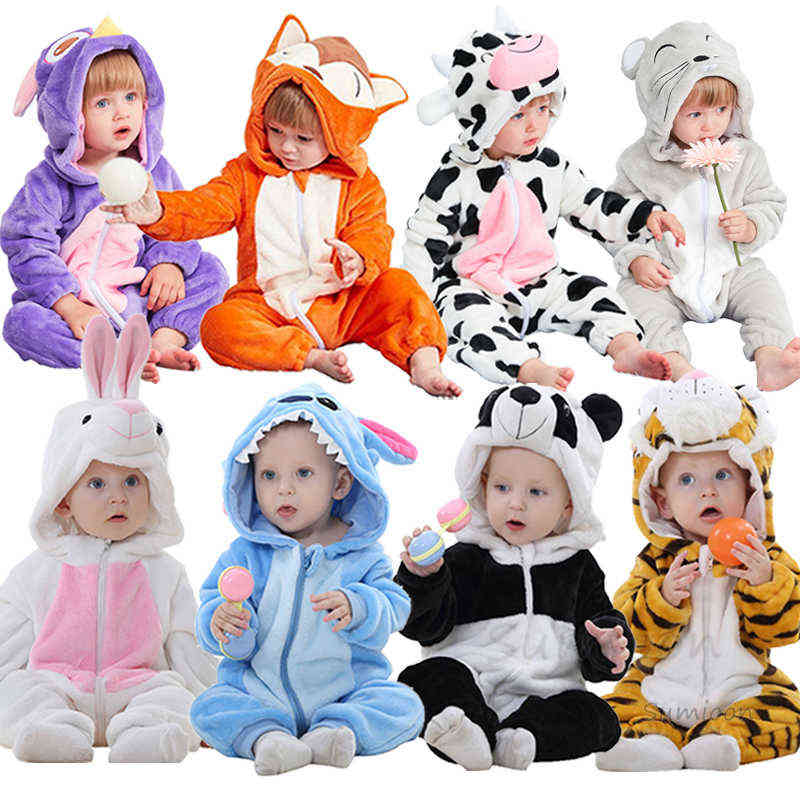 2020 Autumn Winter New Born Baby Clothes Unisex Christmas Clothes Boy Rompers Kids Tiger Costume For Girl Infant Jumpsuit 3-24M G220218