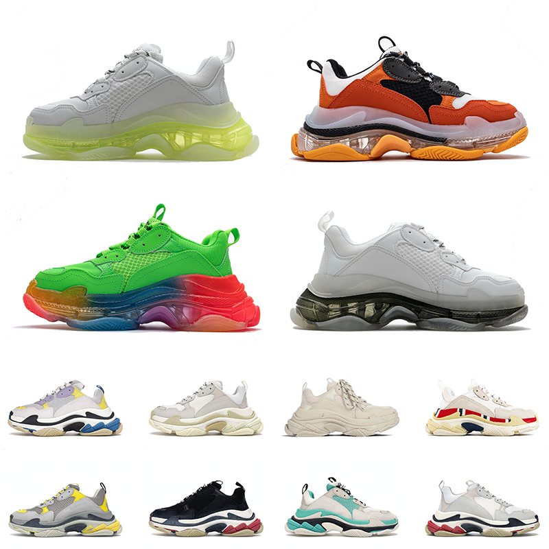 Paris 17FW Luxurys Designers Shoes Triple S Clear Sole Trainers Vintage Track Crystal Bottoms Sneakers Casual Platform Dad Women Mens Shoe Size 36-45, A1 36-45 beige 
Paris 17FW Luxurys Designers Shoes Triple S Clear Sole Trainers Vintage Track Crystal Bottoms Sneakers Casual Platform Dad Women Mens Shoe Size 36-45, A1 36-45 beige