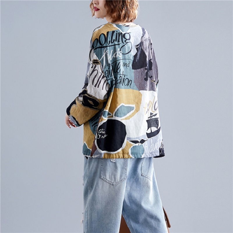 korean style cotton plus size vintage autumn casual loose tee t shirt women t-shirt ladies tshirt clothes tops streetwear 210406