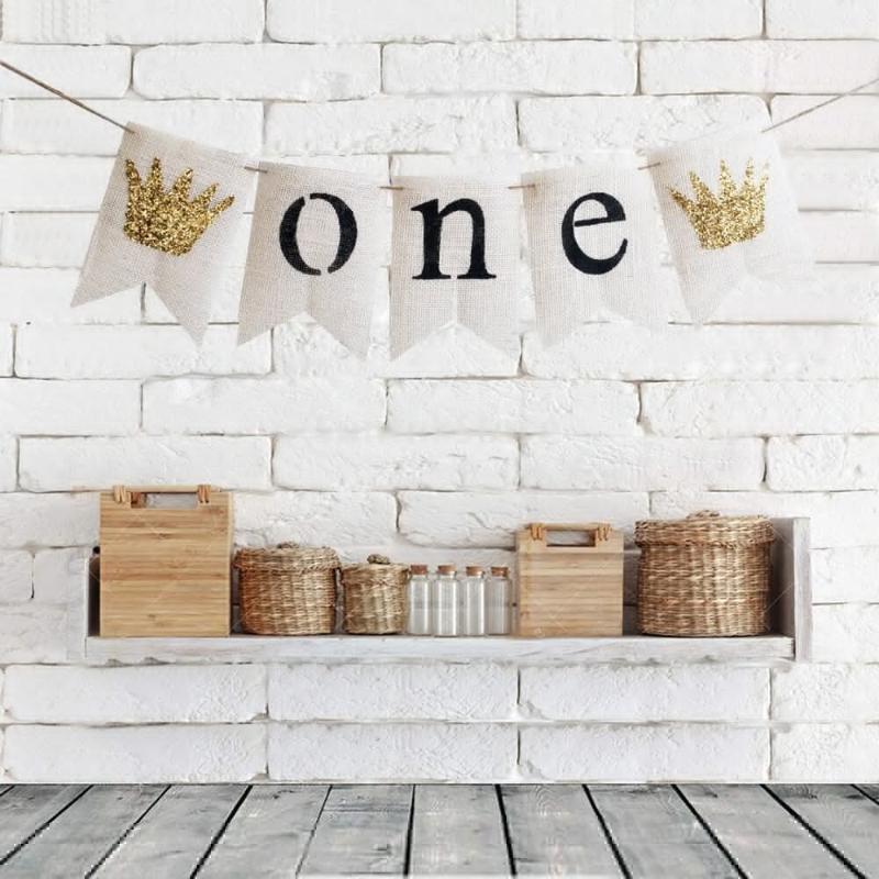 Jute Burlap One High Chair Banner Wild Glitter Crown Baby Girl Boy First Birthday Party Highchair Decoration
Jute Burlap One High Chair Banner Wild Glitter Crown Baby Girl Boy First Birthday Party Highchair Decoration
