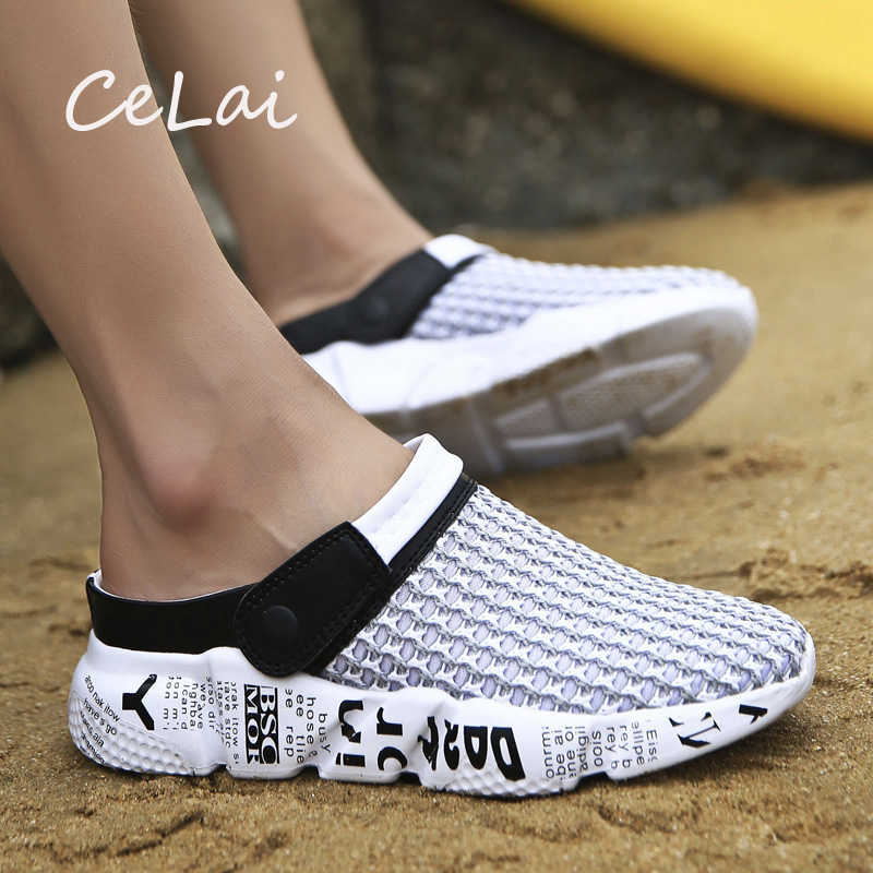 CeLai Size 39-46 Summer Mesh Shoes Men Sandals Beach Slippers Clogs Male Sneaker Clogs Man Zuecos Sandalias Zapatos Hombre A-032 210615, Dark gray
CeLai Size 39-46 Summer Mesh Shoes Men Sandals Beach Slippers Clogs Male Sneaker Clogs Man Zuecos Sandalias Zapatos Hombre A-032 210615, Dark gray
