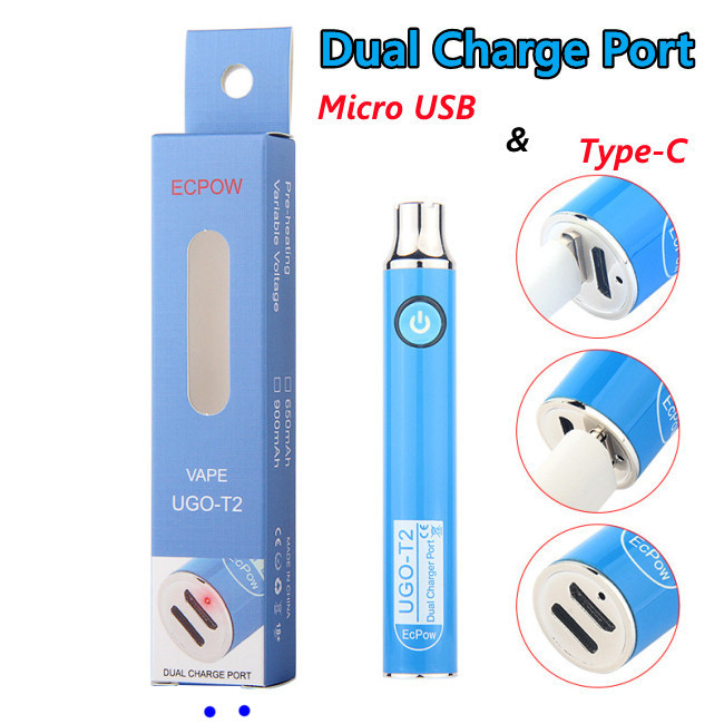 Moq.1pcs Dual Charger Port 510 Thread Vape Batteries 900mAh Variable Voltage Preheating Vapes For Thick Oil Vape Carts UGO-T2
Moq.1pcs Dual Charger Port 510 Thread Vape Batteries 900mAh Variable Voltage Preheating Vapes For Thick Oil Vape Carts UGO-T2