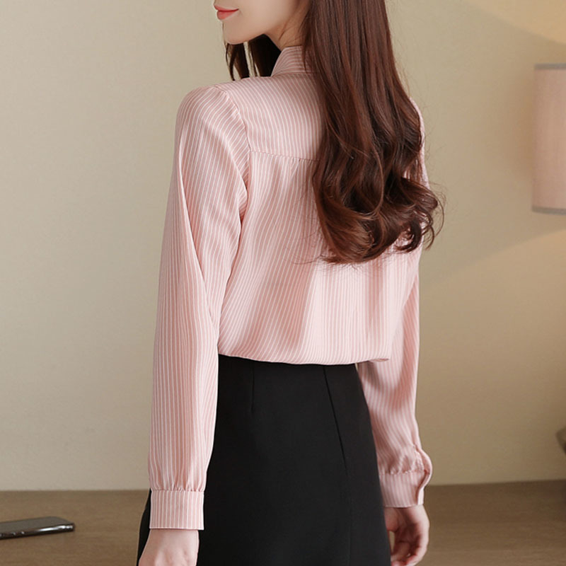 Bouse Spring Chiffon Striped Shirts Women Tops And Blouses Female Clothes Blusas Mujer De Moda Full 8286 50 210415