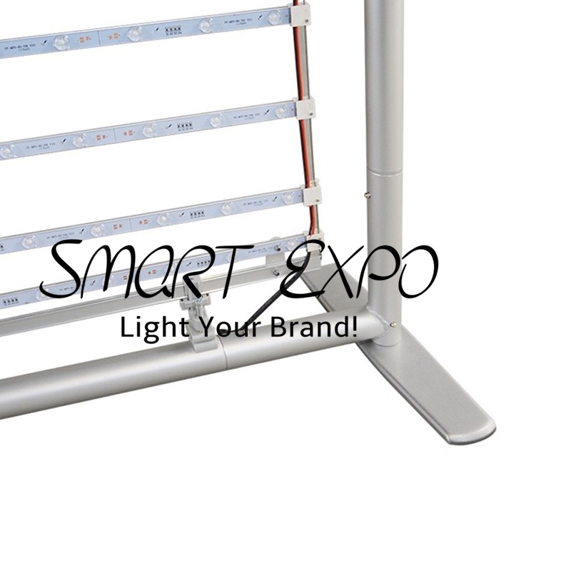 Vibrant LED Backlit floor Banner Advertising Display 850*2280mm
