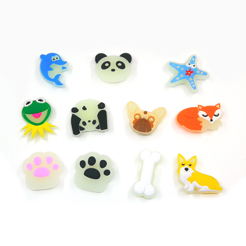 MOQ=20pcs + lovely animals glow luminous shoe charms wholesale jibitz for croc soft rubber PVC charm accessories plastic ornaments glowing up in the dark
MOQ=20pcs + lovely animals glow luminous shoe charms wholesale jibitz for croc soft rubber PVC charm accessories plastic ornaments glowing up in the dark