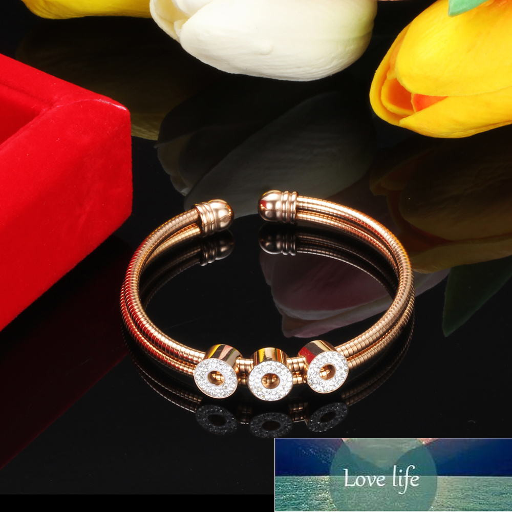 Adjustable Open 316L Stainless Steel Bracelets Bangles 3 Color Cuff bangle For Women Jewelry Gift Factory price expert design Quality Latest Style Ori