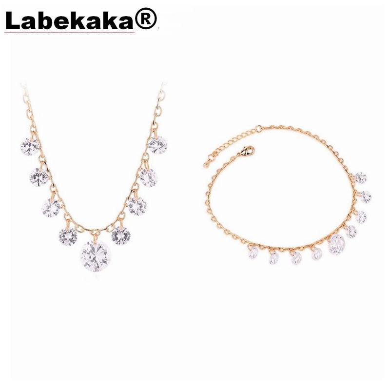 Earrings & Necklace Labekaka Zircon Suit Bracelet And Ankle Women Girls Travel Leisure Jewelry Accessories, Silver
Earrings & Necklace Labekaka Zircon Suit Bracelet And Ankle Women Girls Travel Leisure Jewelry Accessories, Silver