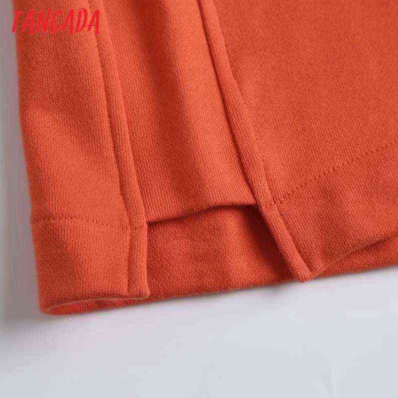 Tangada Women Fashion Solid Sweatshirts Oversize Long Sleeve O Neck Loose Pullovers Female Tops 4C77 211108