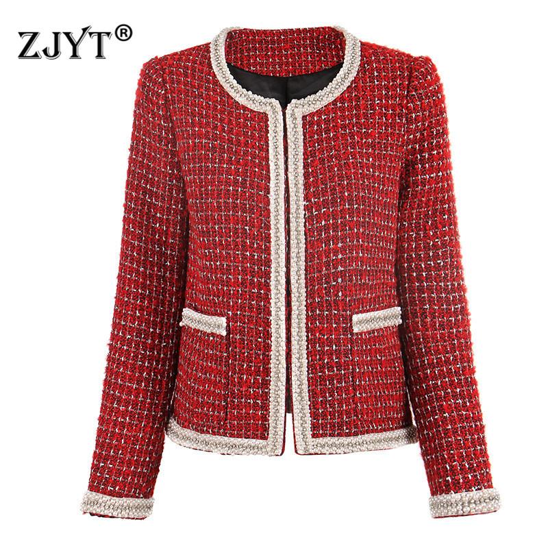 Women's Jackets Fashion Runway Designer Luxury Beading Winter Tweed Woolen Coats Long Sleeve Vintage Slim Office Party Outerwear, Black;brown
Women's Jackets Fashion Runway Designer Luxury Beading Winter Tweed Woolen Coats Long Sleeve Vintage Slim Office Party Outerwear, Black;brown