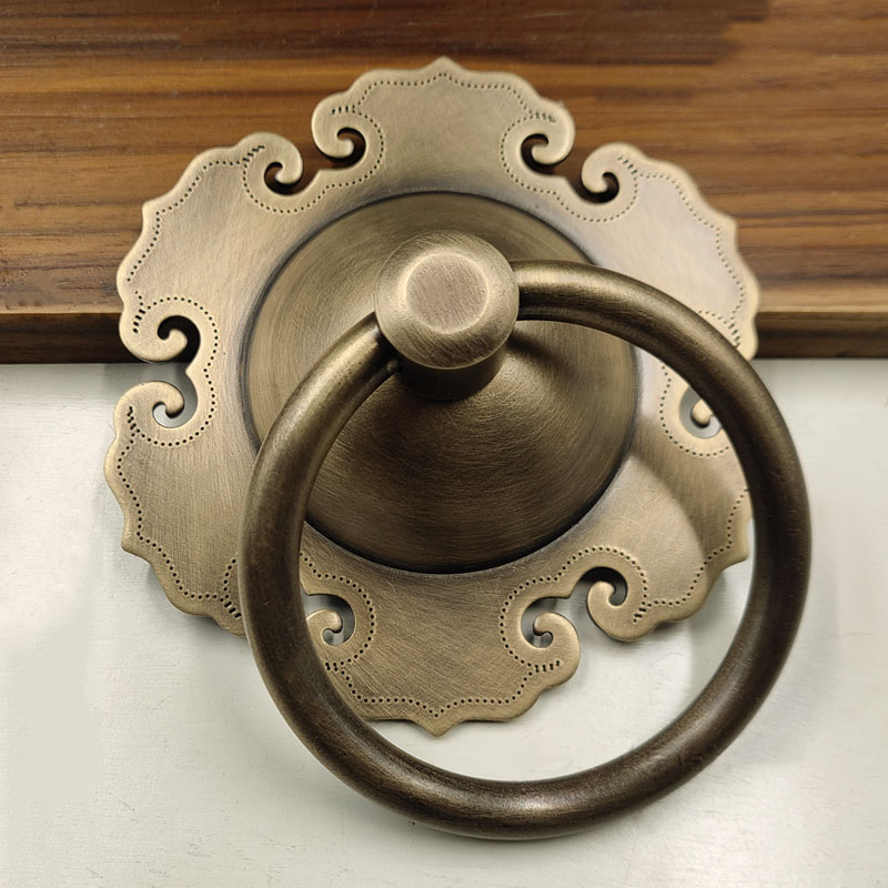 Chinese antique drawer knob furniture handle hardware Classical wardrobe cabinet shoe door closet cone vintage pull ring