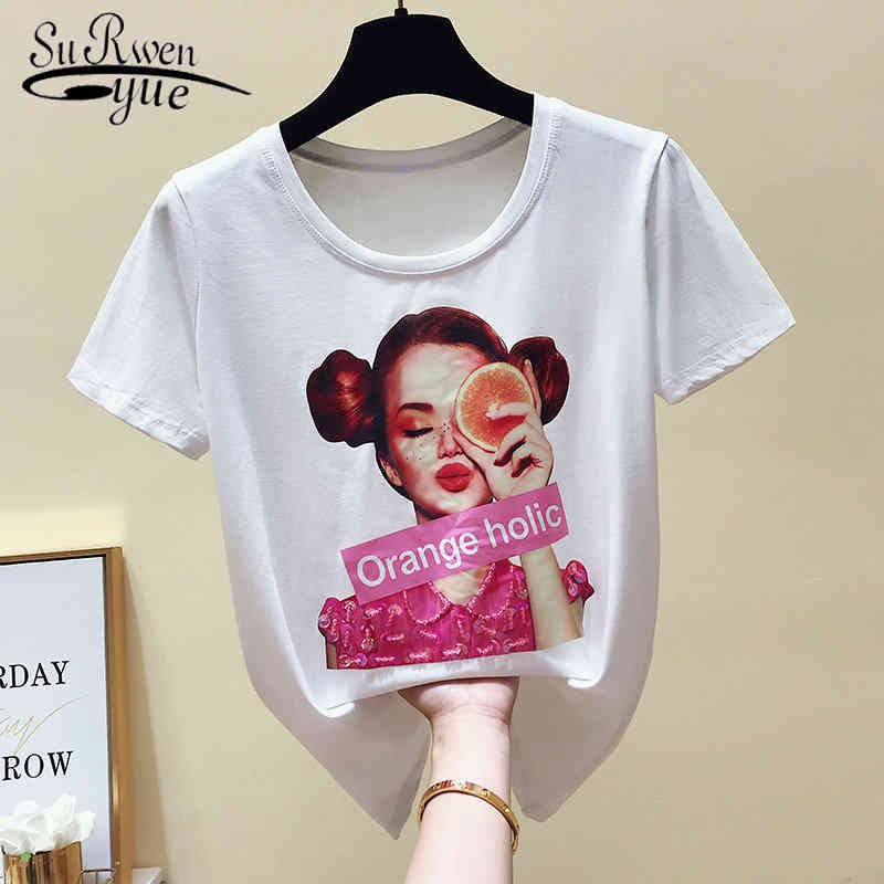 Summer White Vintage T Shirt Fashion Female T-shirt Women Tops Cotton Short Sleeve Tee Femme Print 4956 50 210521, 01
Summer White Vintage T Shirt Fashion Female T-shirt Women Tops Cotton Short Sleeve Tee Femme Print 4956 50 210521, 01