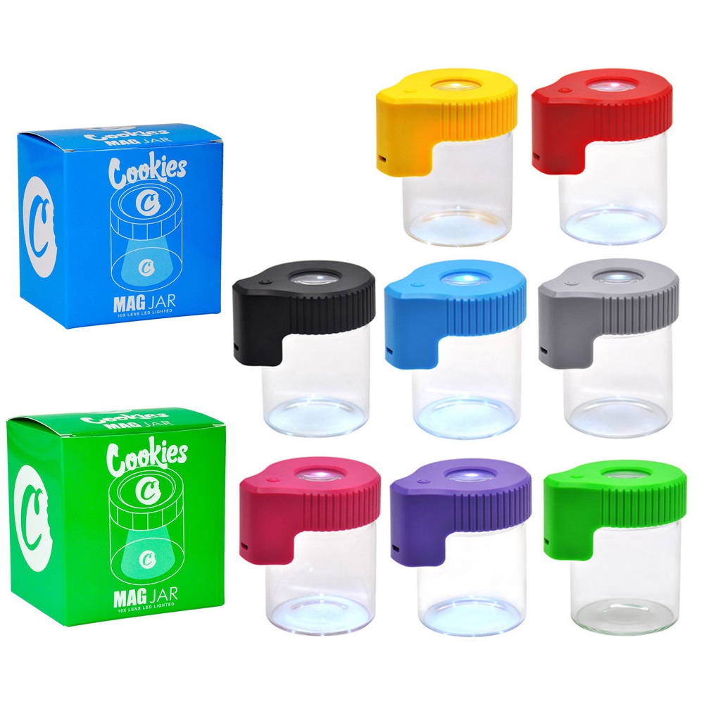 Smoking Accessories Cookies LED Light Tobacco Container Rechargeable Medicine Box Glass Cases Jars Dab Wax 155ml Storage For Herb Rolling Ci
Smoking Accessories Cookies LED Light Tobacco Container Rechargeable Medicine Box Glass Cases Jars Dab Wax 155ml Storage For Herb Rolling Ci