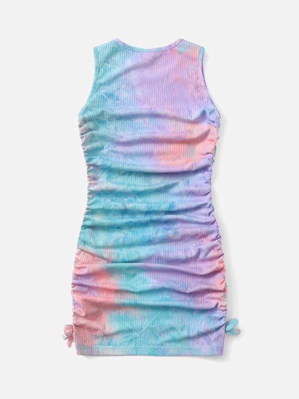 Girls Tie Dye Rib Knit Dress SHE
