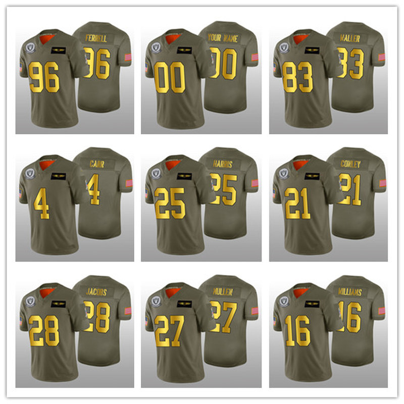 Las Vegas''Raiders''MEN WOMEN YOUTH Derek Carr Rod Smith Josh Jacobs Olive Golden 100th 2019 Salute to Service football Jersey
Las Vegas''Raiders''MEN WOMEN YOUTH Derek Carr Rod Smith Josh Jacobs Olive Golden 100th 2019 Salute to Service football Jersey