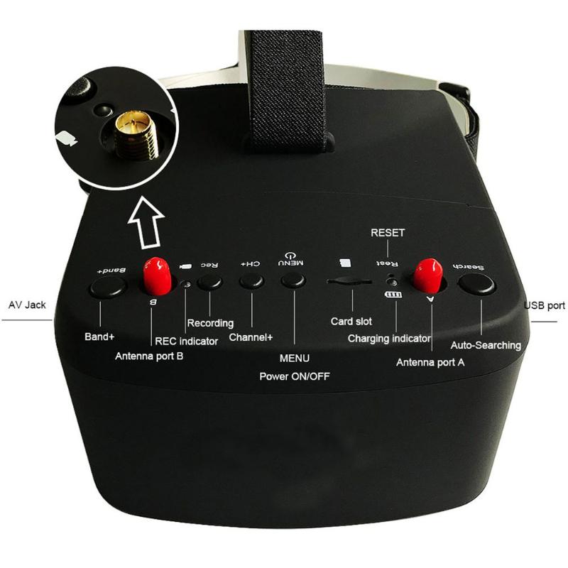 Glasses EV800D 5.8G 40CH 5 Inch 800x480 Video Headset DVR Diversity FPV Goggles With Battery For RC Model Drone Parts